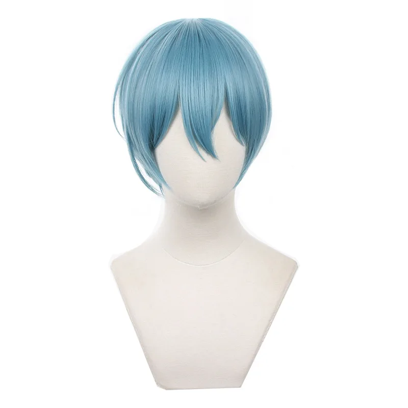 

High Quality Anime Blue Lock Cosplay Hiori Yo Wig 30cm Blue Short Heat Resistant Hair Party Cosplay Anime Yo Hiori Wigs+ Wig Cap