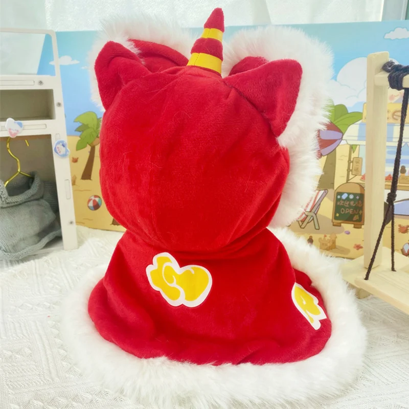 Doll Clothes For 20/40cm Idol Dolls Baby Doll Lovely Red Lion Cloak  Stuffed Cotton Toy For Cotton Doll Dress Up Accessories
