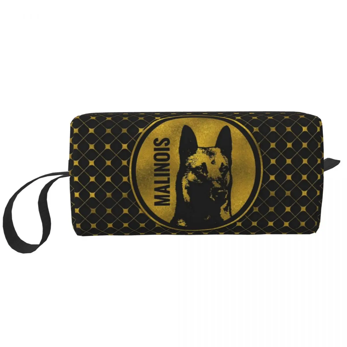 Travel Golden Belgian Malinois Toiletry Bag Kawaii Mechelaar Maligator Puppy Cosmetic Makeup Women Beauty Storage Dopp Kit Box