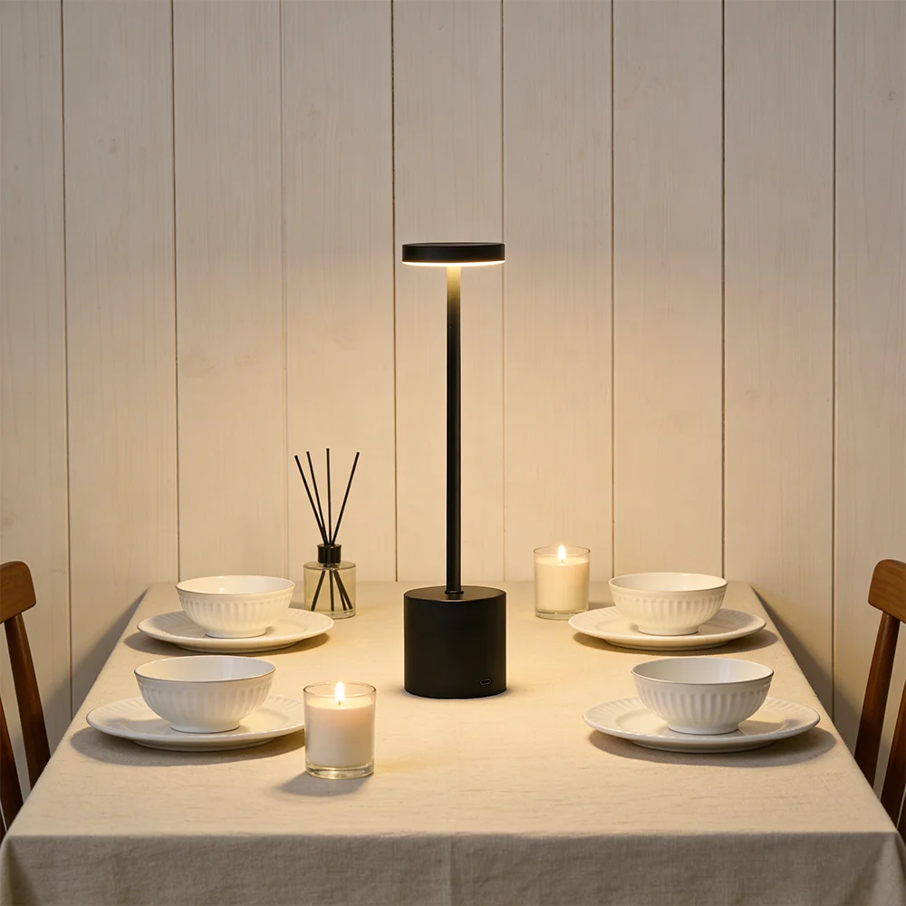 I-shape Table Lamp Led Rechargeable Dimmable Desk Lamp Vintage Room Decoration Mood Light For Home Bar Bedside Gift Night Light