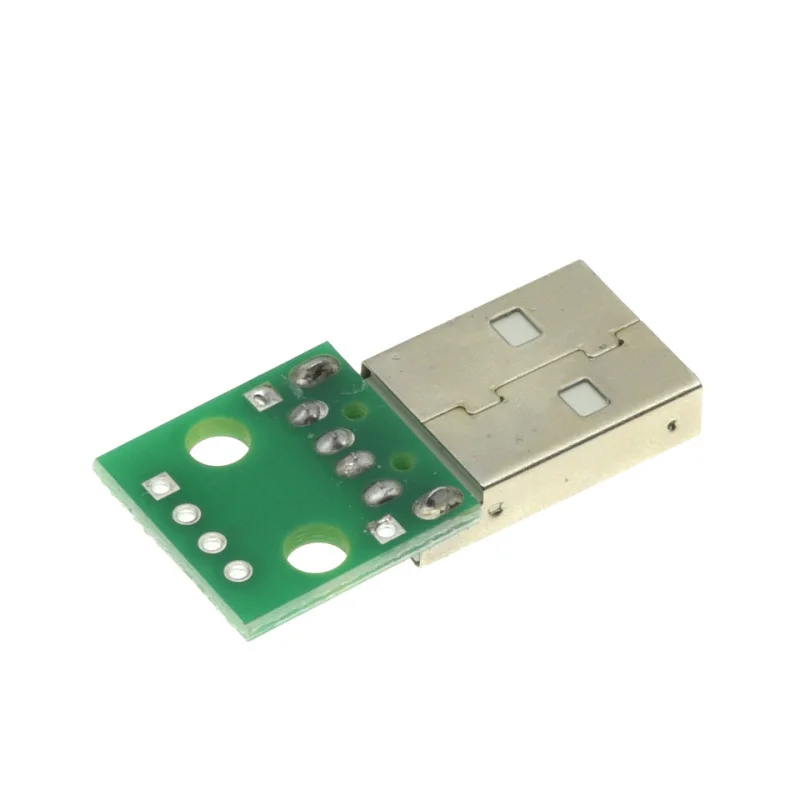 1-100 قطعة محول USB من النوع A ذكر إلى DIP - لوحة القطع ذات 4 دبابيس ملحومة مسبقًا 2.54 مم #3