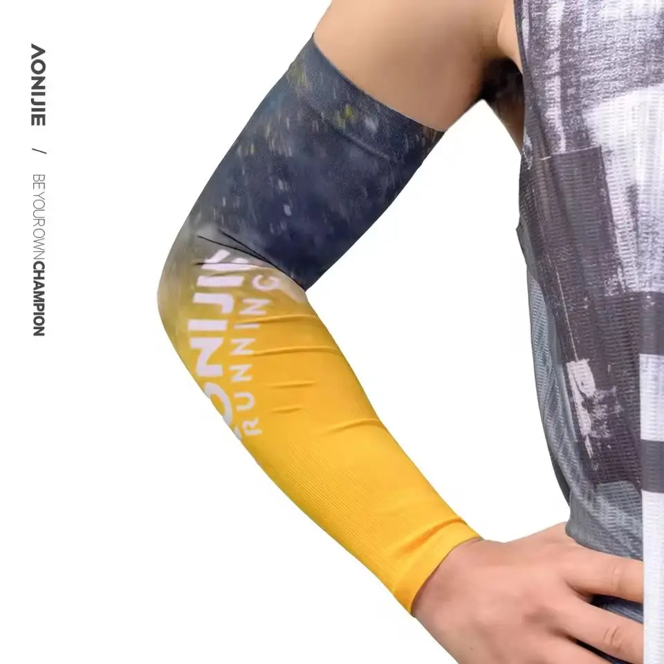 AONIJIE Summer Cooling Arm Sleeves Men Women Marathon Running Sports Sleeves Sun Protection Sleeves Hiking Cycling Arm Sleeves