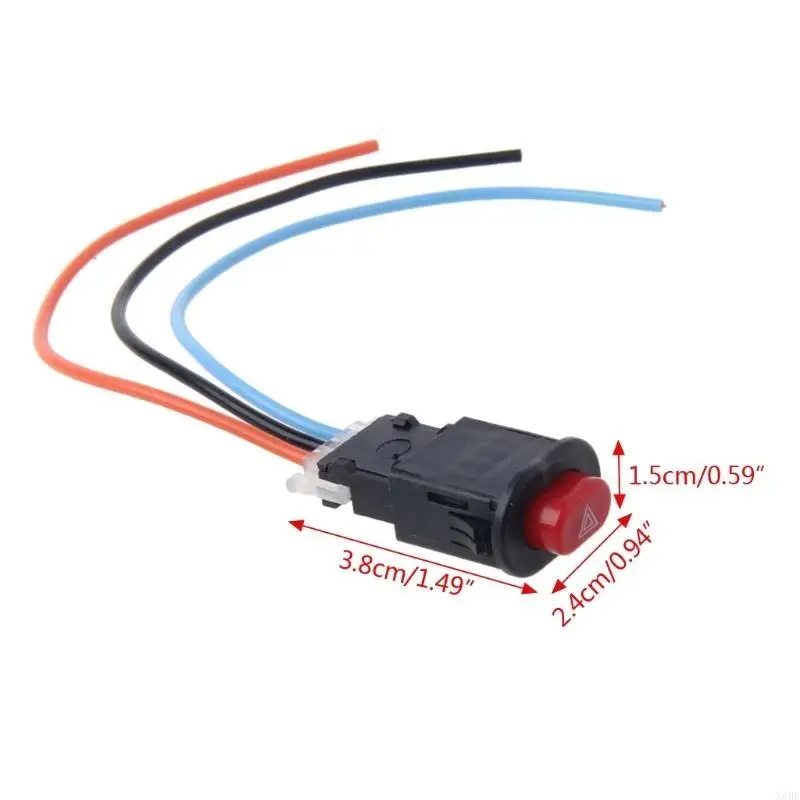 X6HF دراجة نارية خطر الضوء التبديل مزدوج تحذير المتعري الطوارئ إشارة LampButton