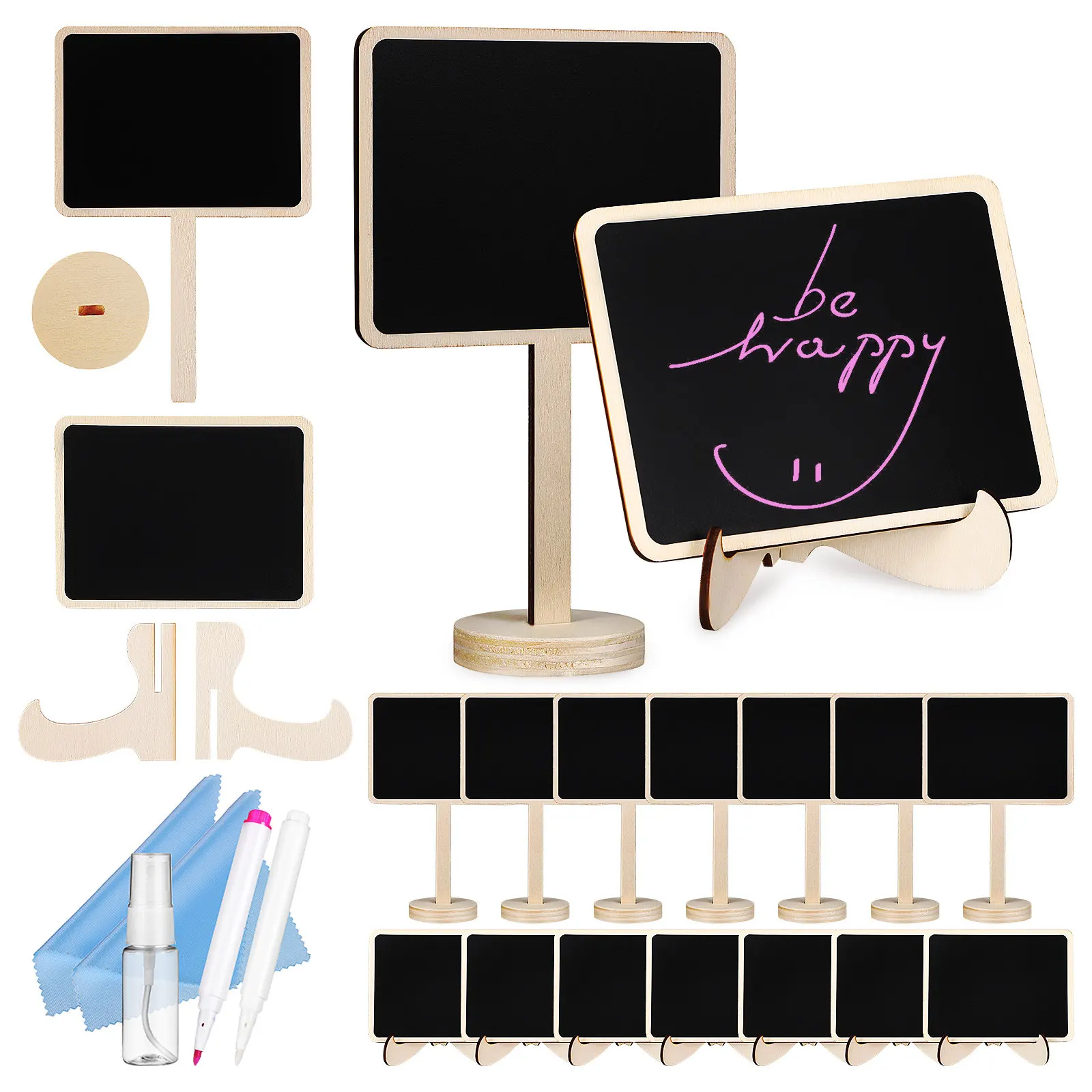 

Набор из 1 мини-досок для письма мелом в деревянной рамке, устойчивые настольные доски, маленькие черные доски для этикеток с едой, для вечеринок, фуршетов, меню мероприятий