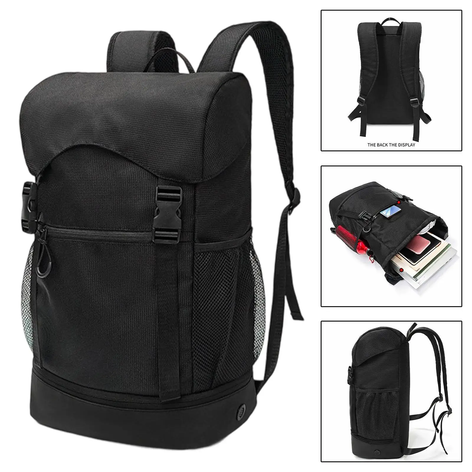 

Дорожный рюкзак Футбольный рюкзак с отделением для обуви масштабируемый для мужчин в тренажерном зале для кемпинга