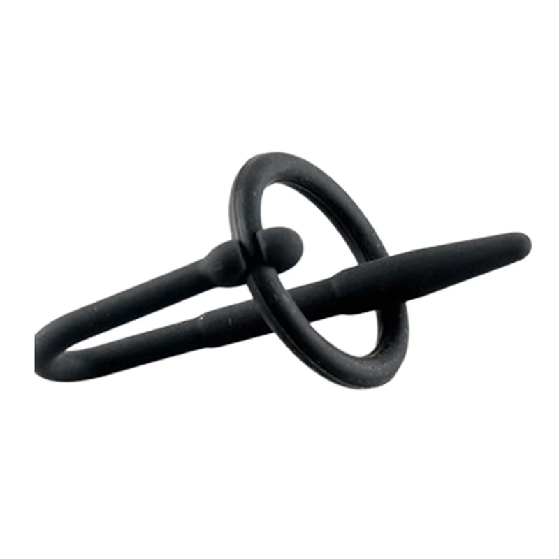 SASilicone Urethral Catheter Dilator Penis Plug With Glans Ring Penis Stimulation Urethral Plug Sex Toys For Men Masturbator