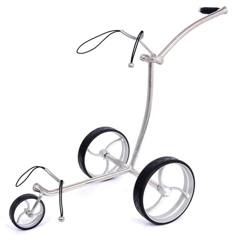 

3 Wheels Stainless Steel Golf Push Trolley