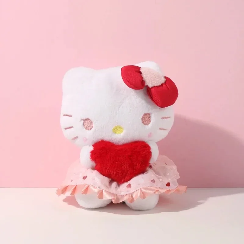 Sanrio Hello Kitty Stuffed Plush Toys Kawaii Kuromi Melody Cinnamoroll Throw Pillow Cartoon Doll Home Decoration Christmas Gift