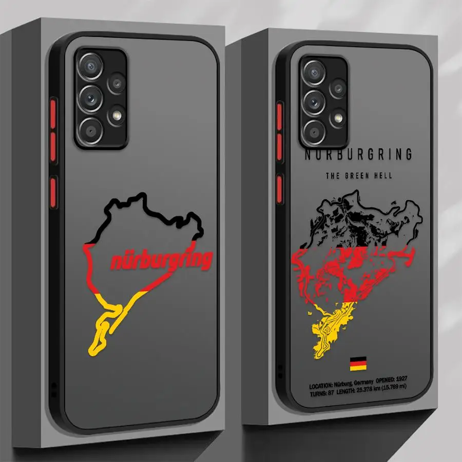 Luxury Nurburgring Sport Racing Case for Samsung Galaxy A13 A14 A05 A06 A12 A70 A15 A16 A30 Note 20 Ultra 10+ 9 8 A50 Back Phone