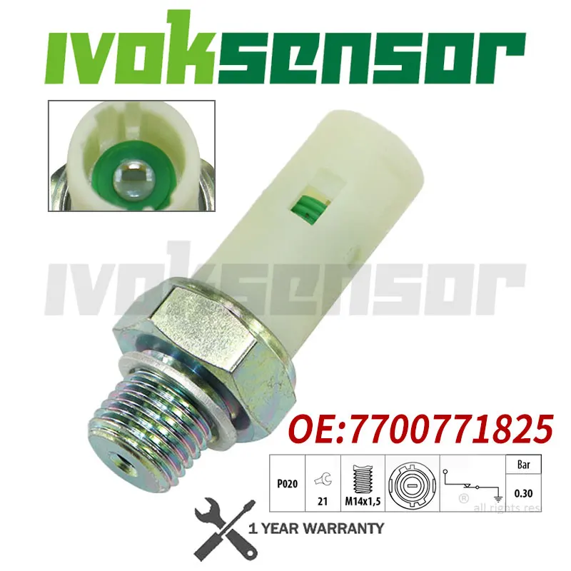 

7700771825 Oil Pressure Switch Sensor For RENAULT Rapid Clio 19 21 25 Megane NISSAN Almera OPEL MITSUBISHI VOLVO 460 480 S40