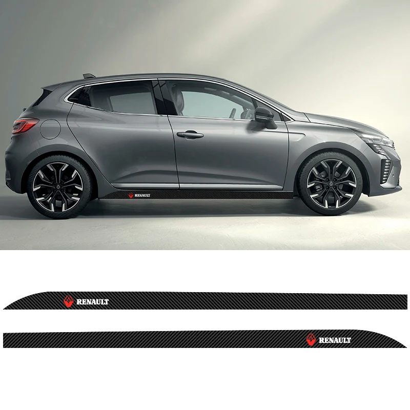 2pcs Carbon Fiber Car Door Edge Sill Protector Strip Stickers for Renault Megane 2 3 4 Twingo Clio 4 Talisman Captur Trafic Kwid