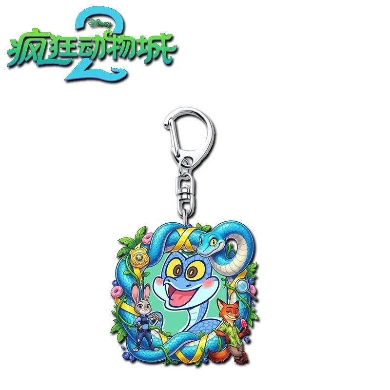 Llavero con animación de dibujos animados más vendido de Disney Zootopia 2, llavero de alto nivel de apariencia, regalo de decoración para mochila escolar para estudiantes Nick Judy Gary