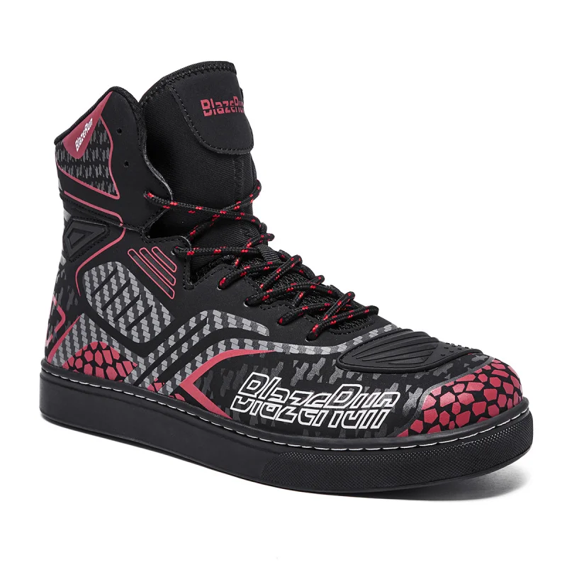 รองเท้ามอเตอร์ไซค์ผู้ชายแบบใหม่ กันน้ำ ระบายอากาศได้ดี รองเท้าบูทขี่มอเตอร์ไซค์กันลื่น สำหรับผู้ชาย