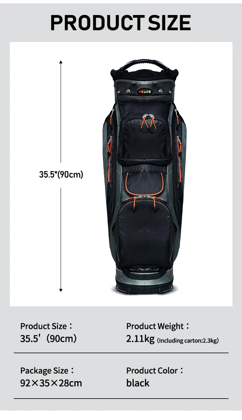 Golf Bags Unisex Standard Club Bags Wear-resistant Waterproof Large Capacity Portable Golf Bags