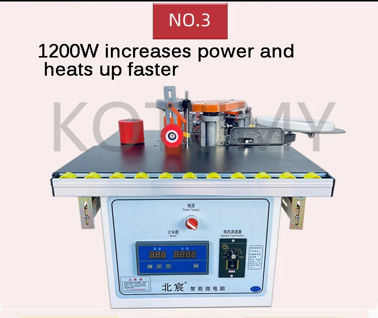 Portable 220V Double Side Gluing Woodworking Banding Machine Edge Bander for Wood Based Panels Machinery