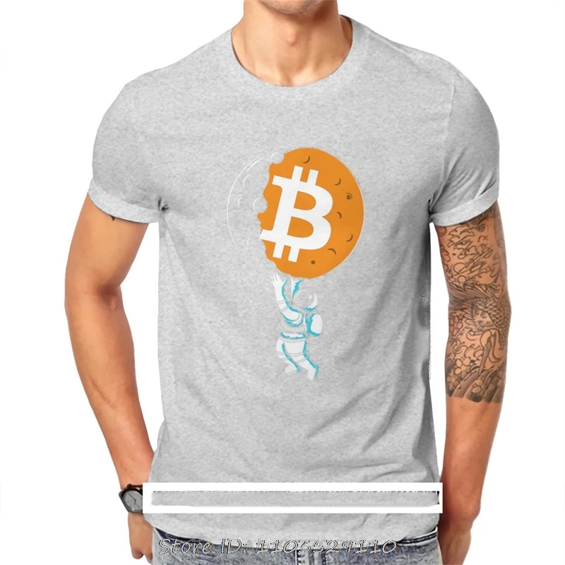 Cryptocurrency Crypto Miner Bitcoin BTC Design O-Neck T Shirt Adults Big Size Polyester Men's Clothes Harajuku Crew Fitness