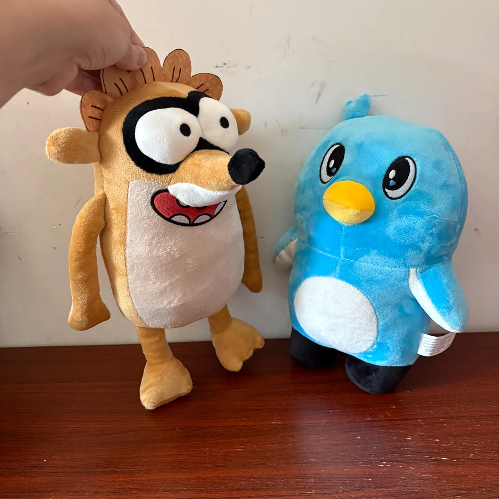 

Супермилая плюшевая игрушка-животное: енот и пингвин, персонажи аниме-игр и мультфильмов, забавные мультяшные плюшевые куклы