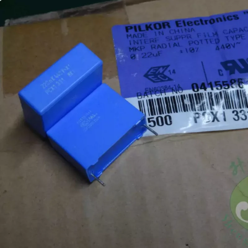 10pcs-100pcs PILKOR MKP 0.22uf/440vAC 220nf u22 224 brand new X1 film capacitor 22MM