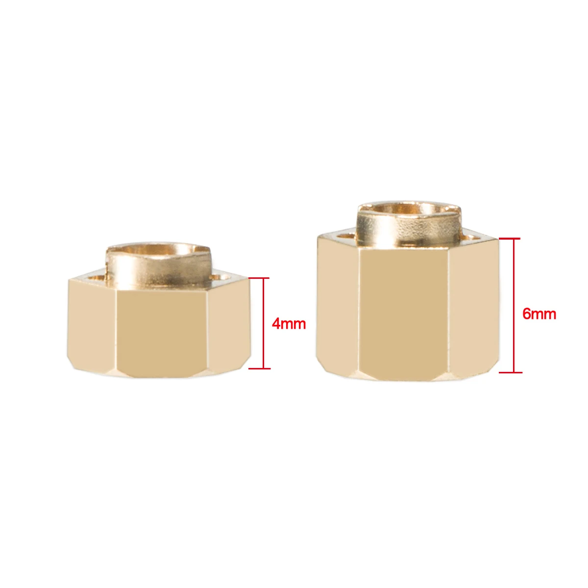 7MM Brass TRX4M Hex Extension Wheels Adapter 4mm/6mm Thickness for 1/18 RC Car Crawler TRX4-M Bronco Defender Upgrade