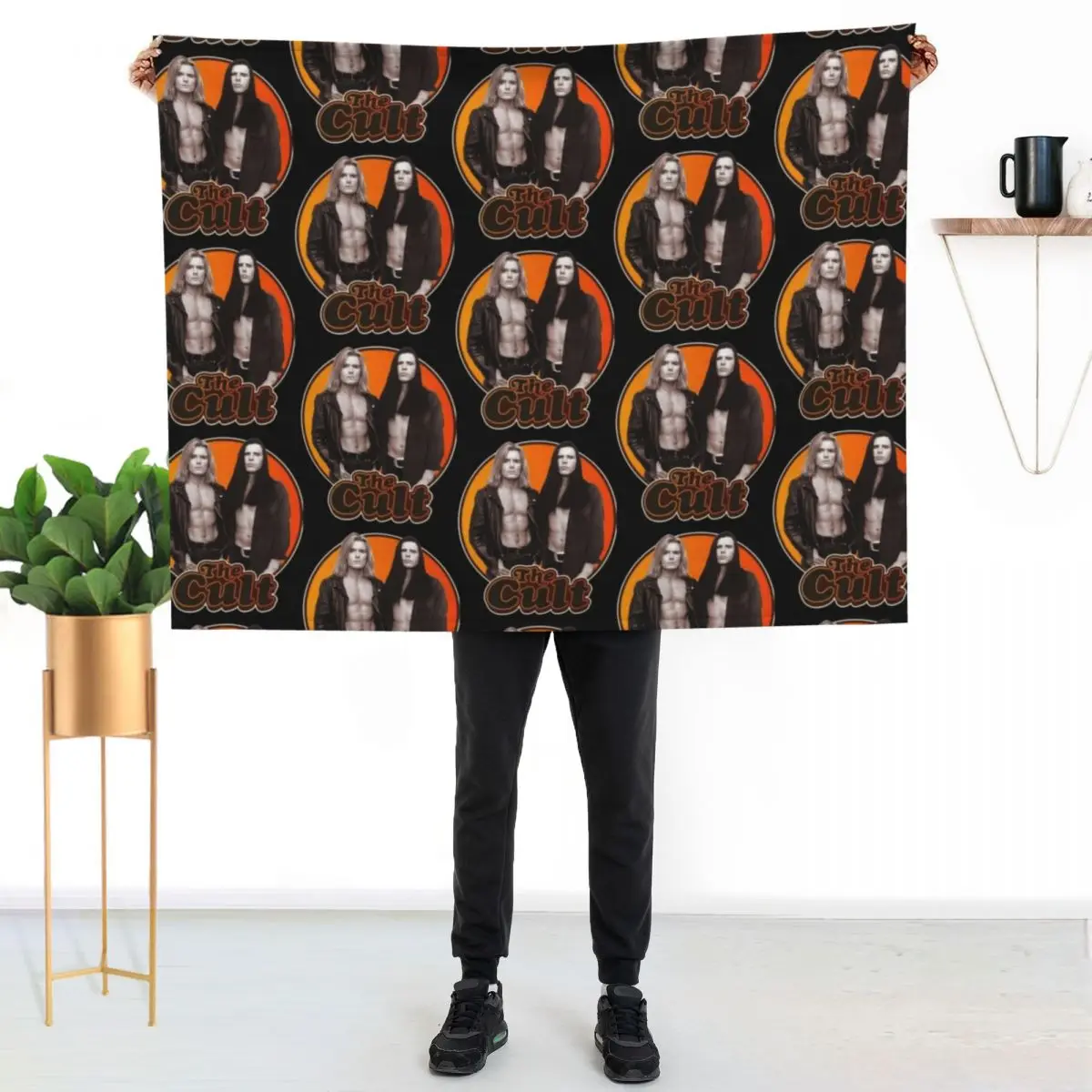 The Cult Band Retro The Cult Band Tribute Throw Blanket couch cozy soft plush fuzzy picnic outdoor blanket