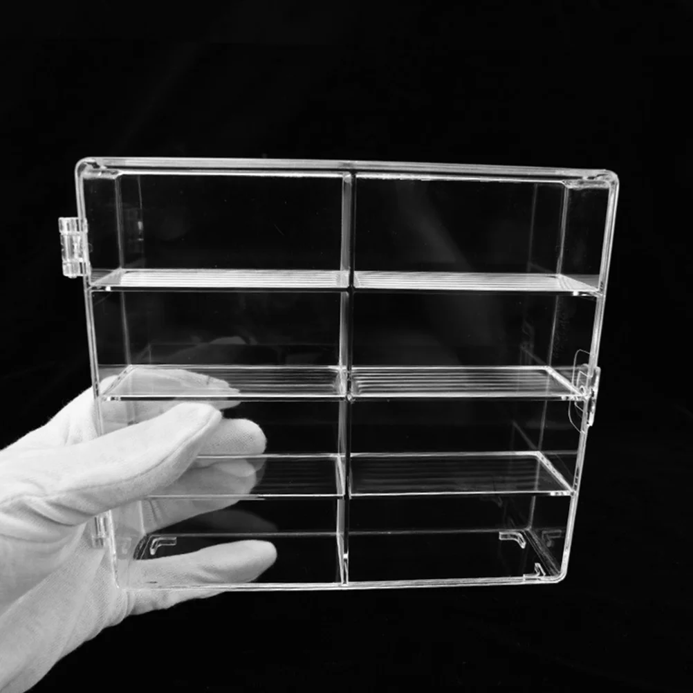 2 Pcs Storage Box Display Stand Museum Showcase Wall-mounted Cars Rotating Model Riser Platform Console