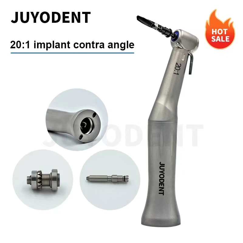 Dental Implant Stainless  Contra Angle  20：1  Low Speed Handpiece For Dental implant   Compatibal With  SMAX SG-20