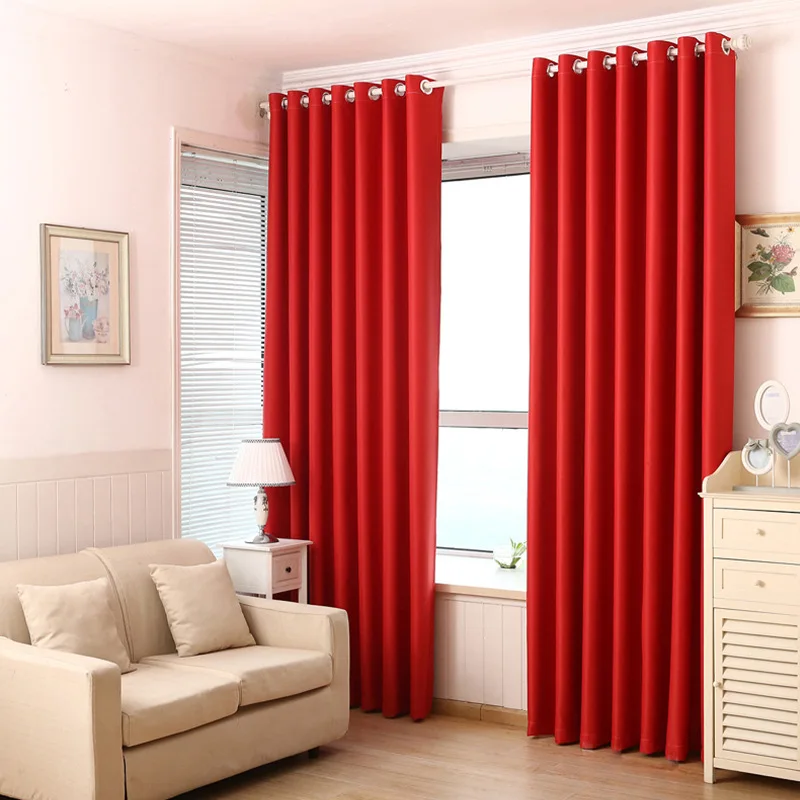 Thickened Solid Color Curtains for Living Room Double-sided Matte Cortina High-precision Drapes Blackout Curtains Window Custom