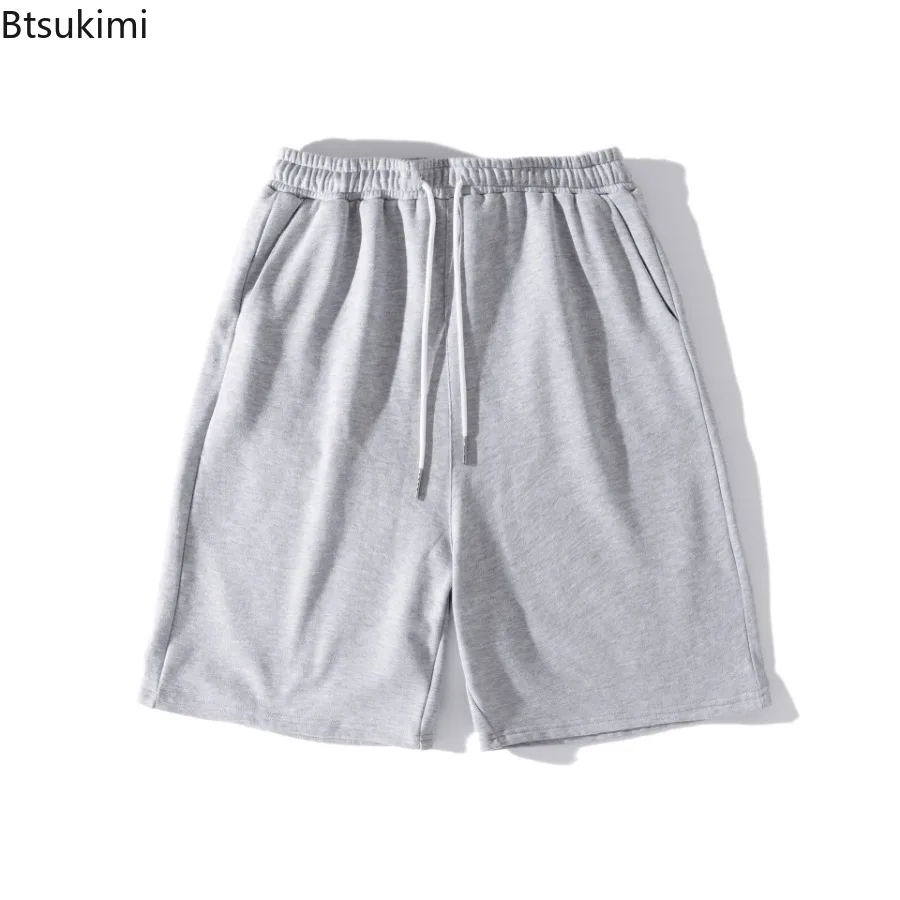 2025 Women's Summer Sports Shorts Solid Color Cotton Loop Casual Trousers Loose Sports Sweat Pants Comfortable Home Half Pants