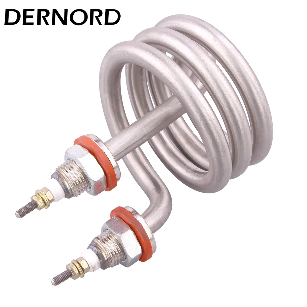Image 4: DERNORD Élément chauffant électrique 220/380V pour distillateur, filetage M16, chauffe-eau à immersion en spirale, acier inoxydable 304, 2,5KW