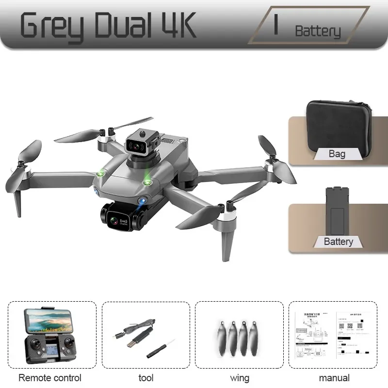 Imagem -06 - Dobrável Gps Drone Evitar Obstáculos Posicionamento de Fluxo Óptico Brushless rc Quadcopter 4k 6k Dual Esc Câmera K998 Profissional