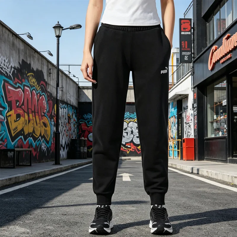

PUMA Women's French Terry Knitted Long Pants 682126-01 Casual Soft Sports Trousers