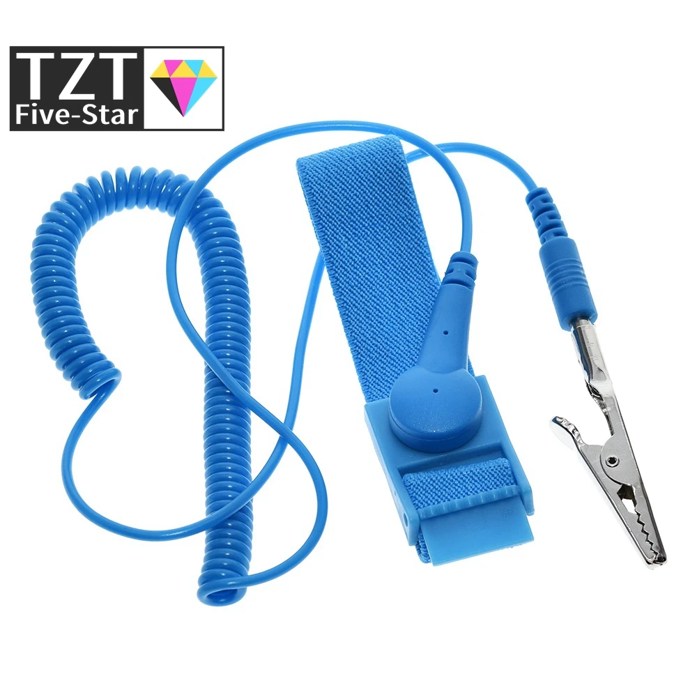 TZT Cordless Wireless Clip Antistatic Anti Static ESD Wristband Wrist Strap Discharge Cables For Electrician IC PLCC worker