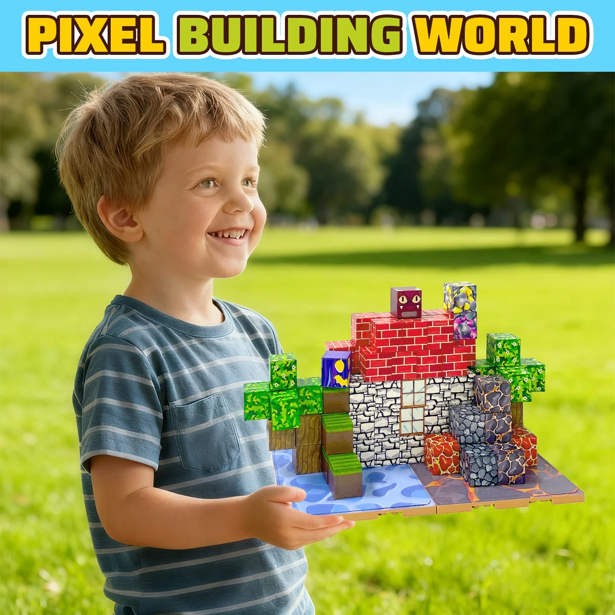 Version mixte plaque de Base magnétique bloc de construction Puzzle jouets magnétiques inspire intellectuel pour 3 + enfants garçons filles 2/4/6 pièces