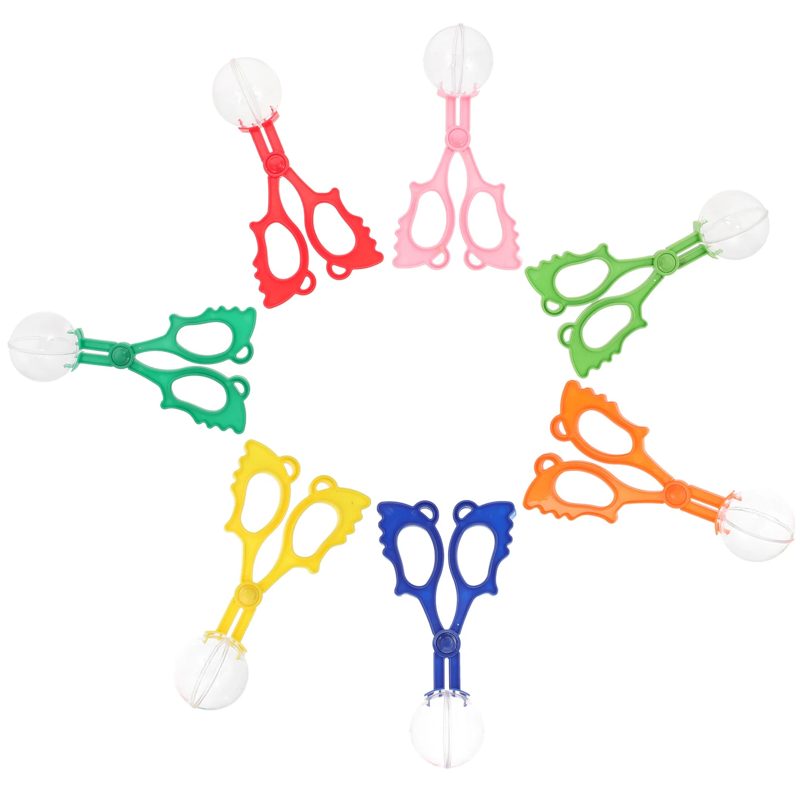 7Pcs Kids Handy Plastic Insect Scissors Clips Catcher Tools Outdoor Exploring Kit Bug Collection Handy Scissors Clips