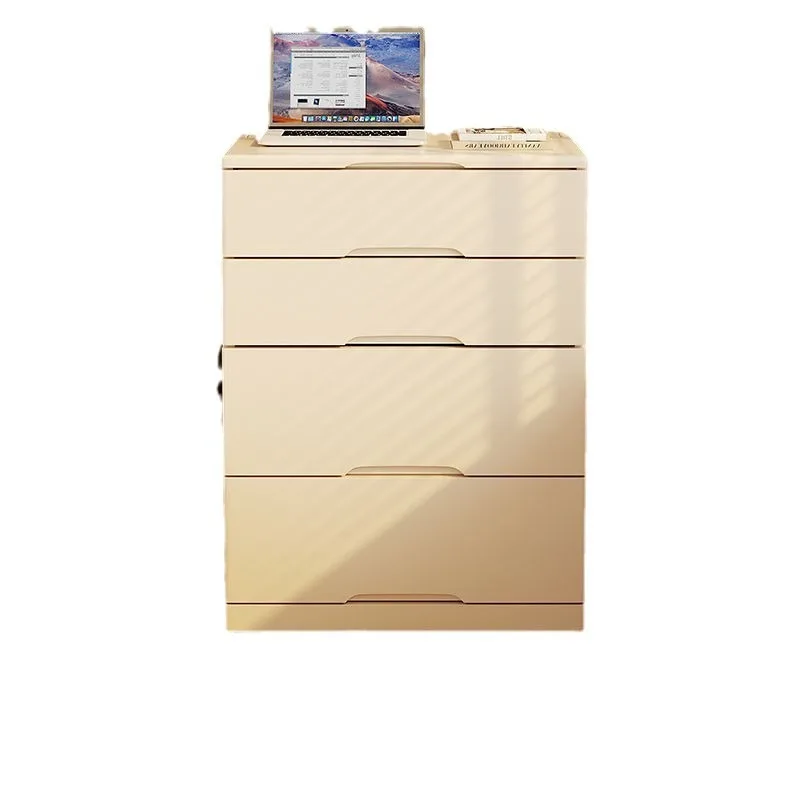 

All solid wood cream wind dresser bedside table integrated dressing table large capacity bedroom storage chest multi-function