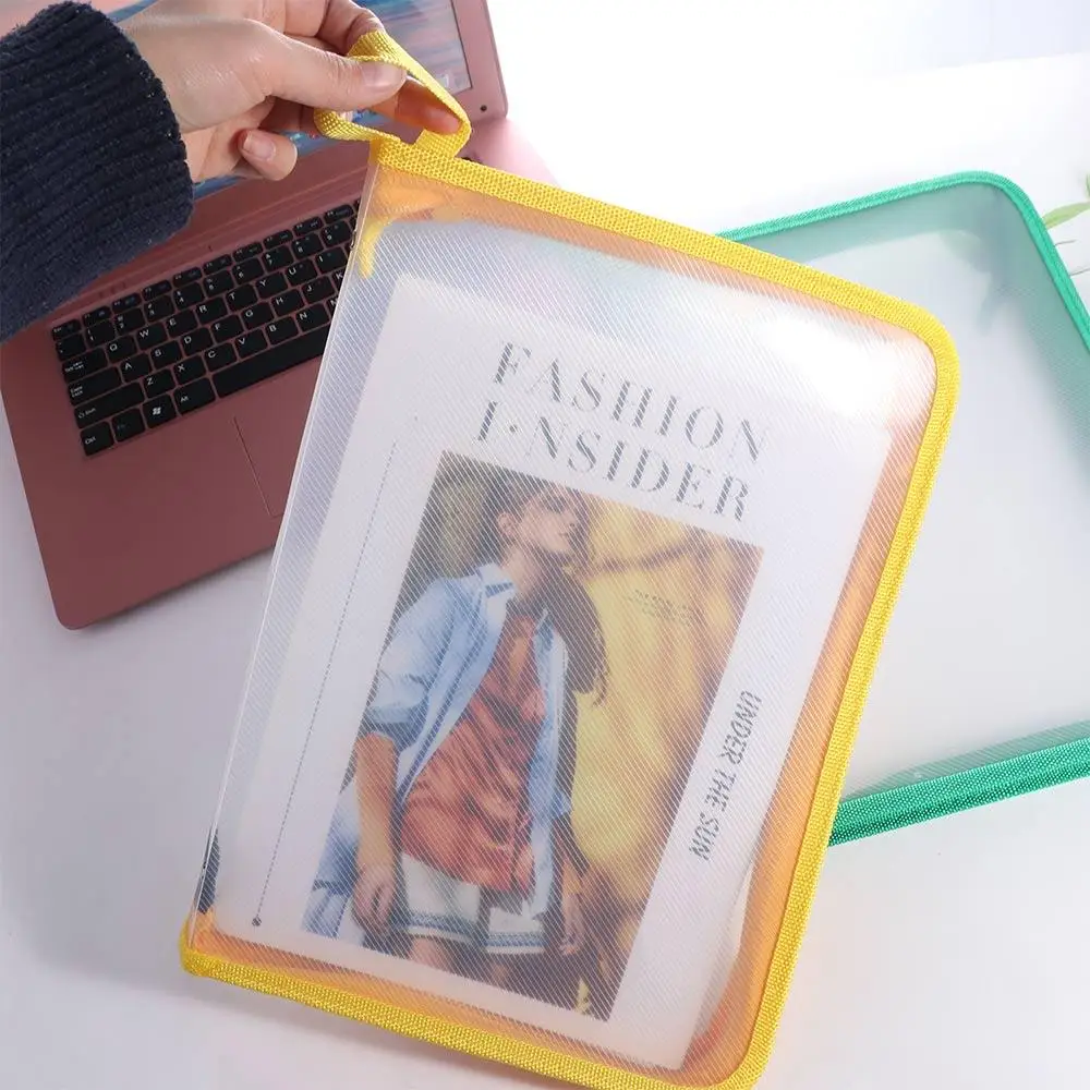 Waterproof Textbook Homework Zipper Pocket Stationery Test Paper Folder File Bag Folders Paper Organizer Zipper Storage Bag