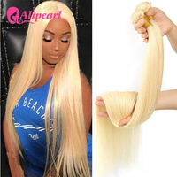 AliPearl 613 Blonde Human Hair Bundles 3 Bundles Deal Brazilian Hair Weave Human Hair Bundles for Black Women Double Strong Weft