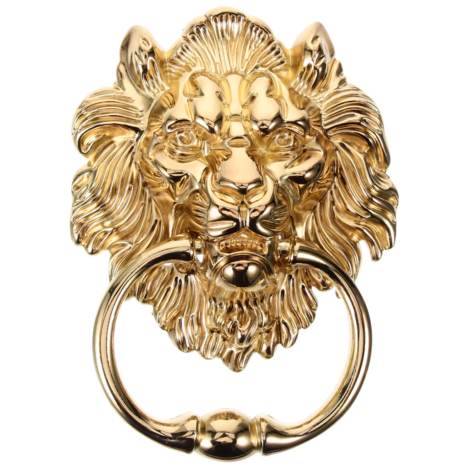 

Door Handle Gold Decor Pulls Decorate Lion Head Ring Zinc Alloy Knocker Gate