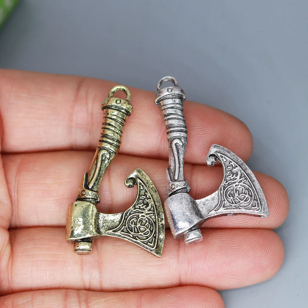 

3Pcs/lot Valknut Vikings Norse Bird Wolf Anchor Charm Pendant For DIY Necklace Earrings Handmade Jewelry Making