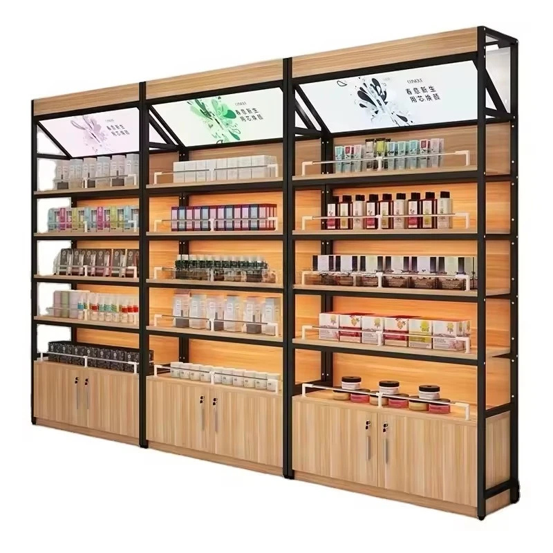 

mall candy snacks general merchandise container counter snack island display wall snack candy display cabinet customization