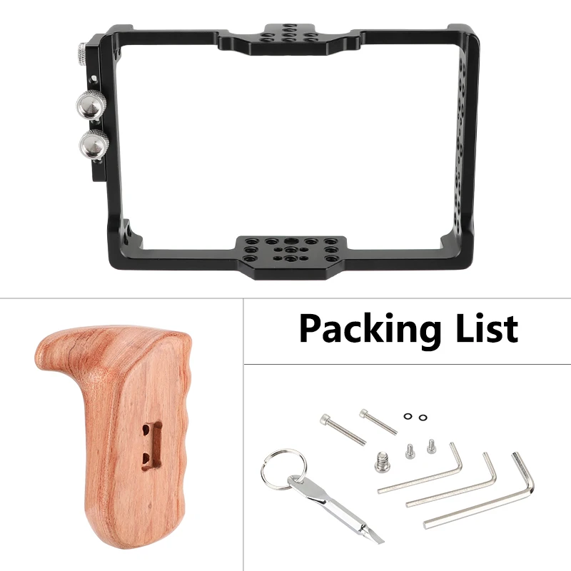 Camvate feel world ft6 fr6 5,5 Zoll Monitor käfig Schutz panzerung exklusive Verwendung mit Holz handgriff für die linke Seite