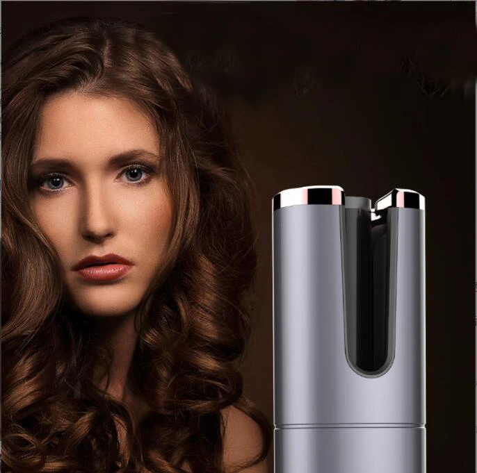 

rechargeable cordless hair curler USB Rechargeable Curling Iron LED Display Temperature Adjustable styling tool Wave Styer