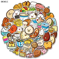 10/30/50PCS Cartoon Fruit And Vegetable Dessert Food Stickers Cute Children's Early Education DIY Toy Laptop Reward Sticker F5