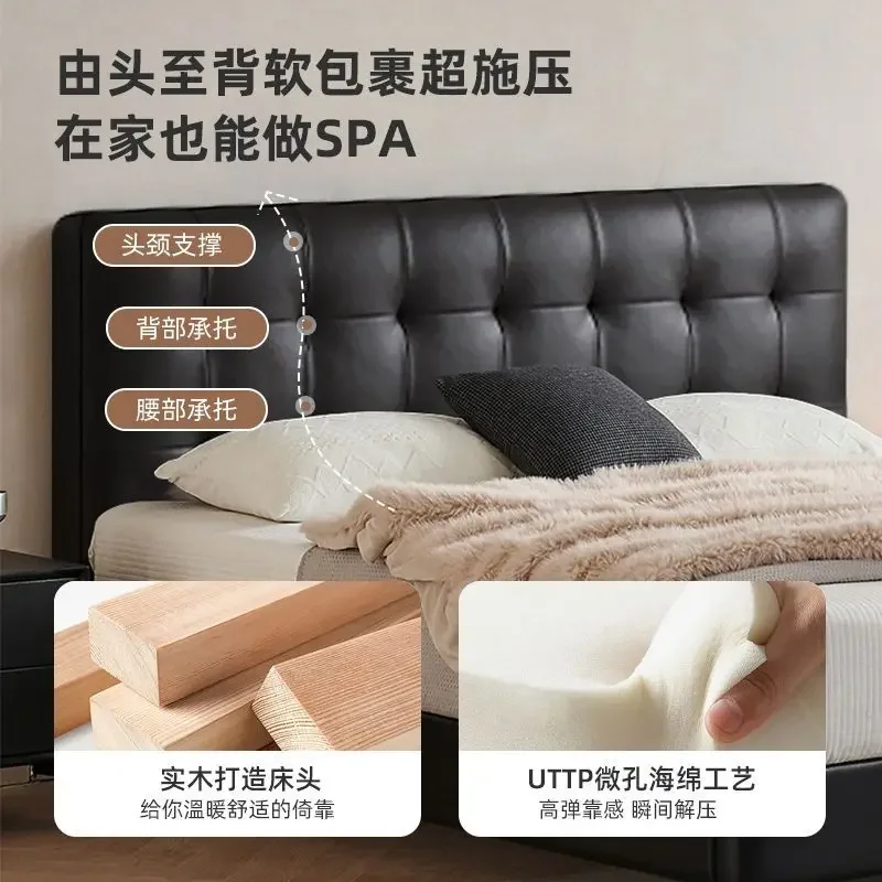 Light luxury high-end luxury soft bed 1.8 meters bed master bedroom double 1.5 meters bed senior feeling