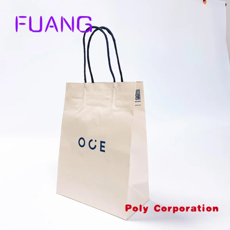 

Custom Eco friendly print logo jewelry packing bags clothing shoes paper shopping bag