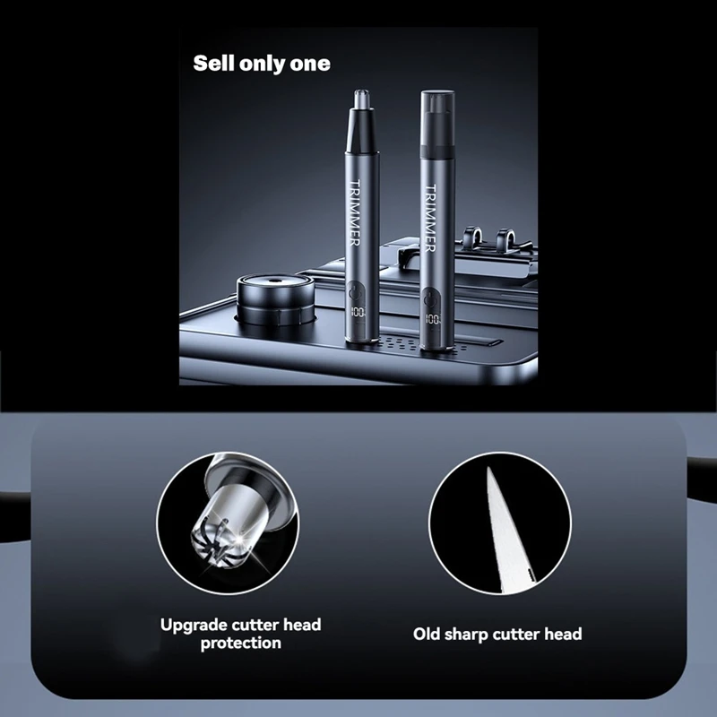 Recortador de pelo de nariz eléctrico, recortador lavable automático, eficiente y seguro, diseño compacto para viajes