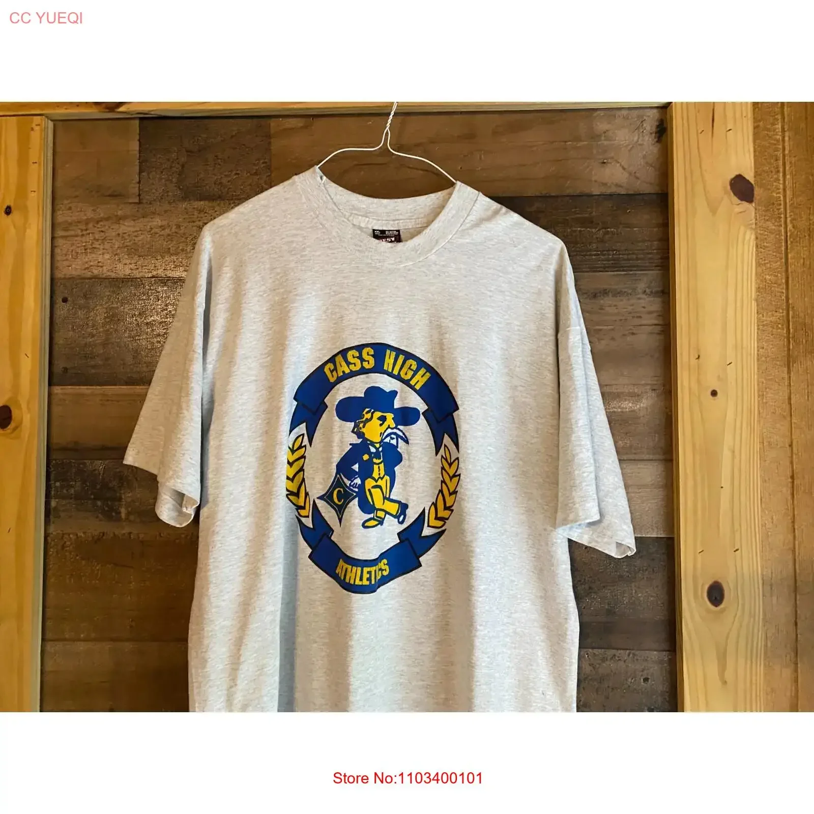 T-shirt Cass High Athletics VTG Adulte 2XL Coming Alive 95 Colonels Double Face Vintage Lavé Streetwear Designer