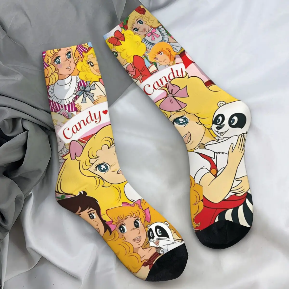 

Candy Candy And Terry Anime Socks Winter Stockings Kawaii Men Warm Soft Socks Printed Running Sports Anti Skid Socks