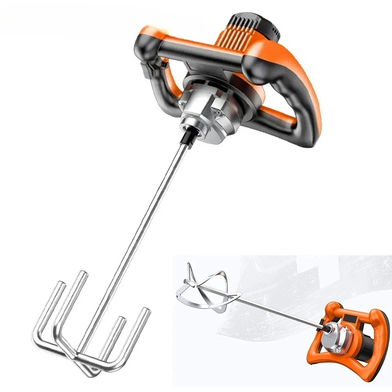 2800W/3000W Industrial Grade Mixer 6 Gear Adjustable Speed Handheld Paint Cement Plaster Mortar Coating Mixer Putty Powder