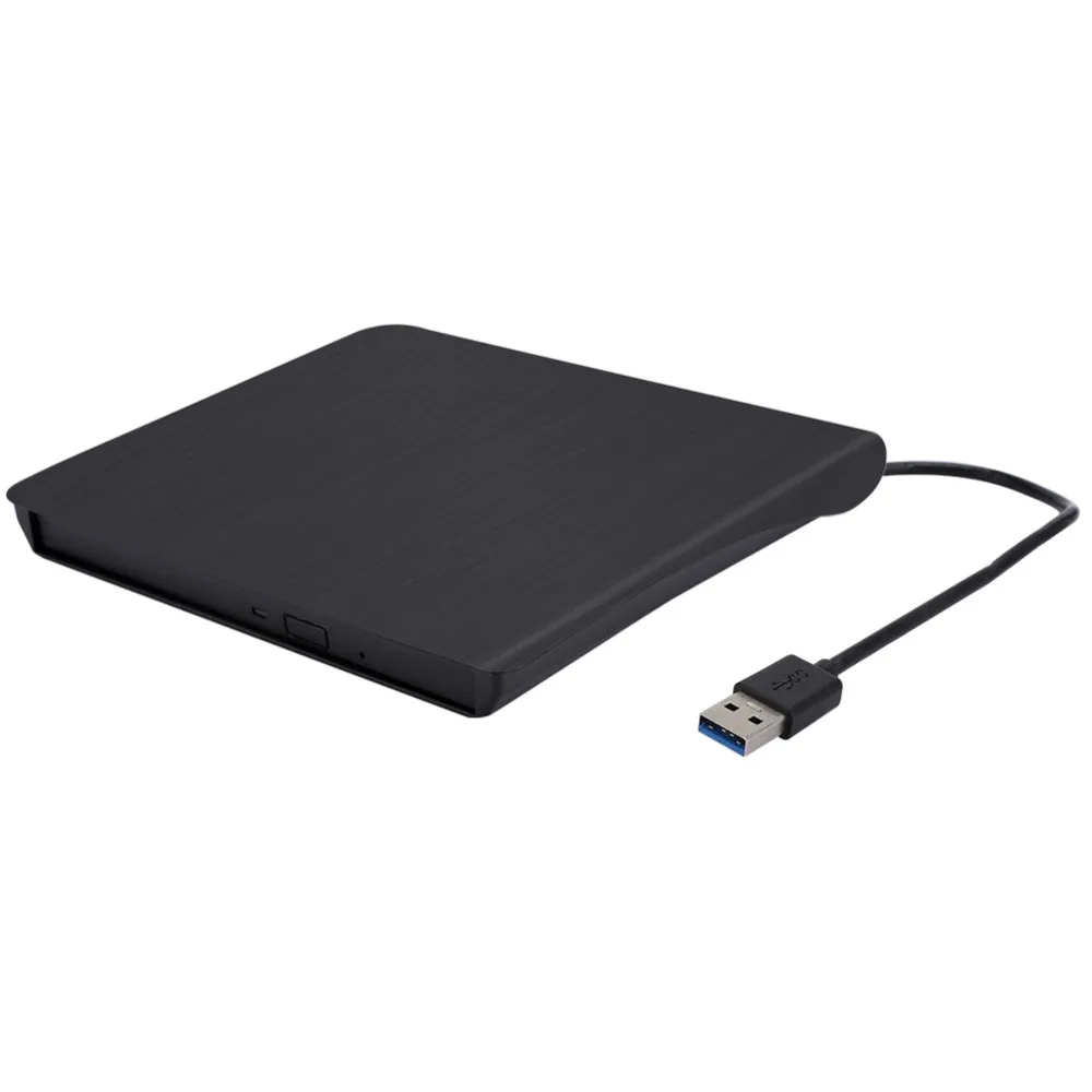 Portable 9.5mm External CD DVD Drive Slim USB 3.0 CD Burner Black Plug and Play DVD Drive Enclosure Desktop PC
